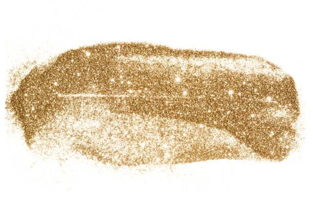 istock Gold glitter sparkles on white background 1208521367