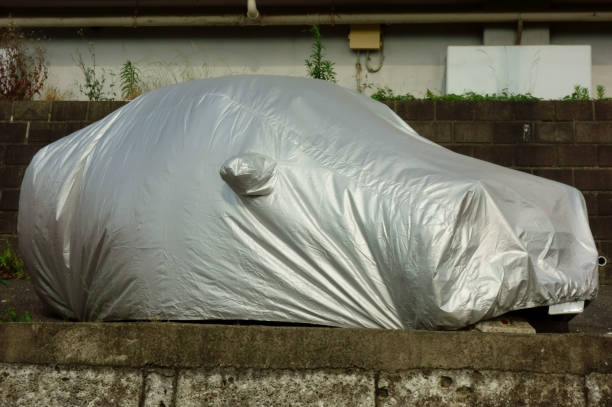 istock Car protection cover tent 1208523006