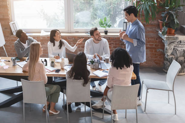 istock Young asian manager making briefing in office 1208528882
