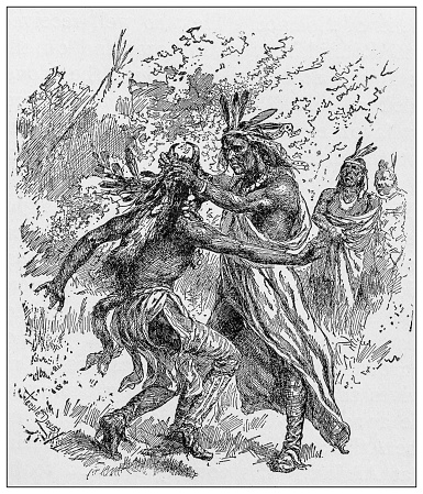 Antique illustration of important people of the past: Tecumseh