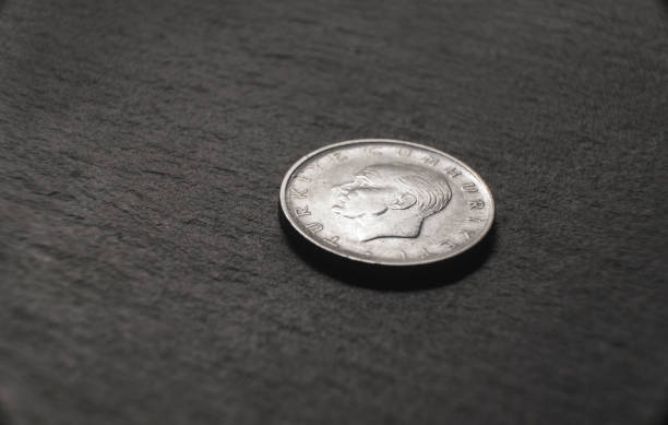 istock Old Turkish bankonot coin and Lira 1208546748