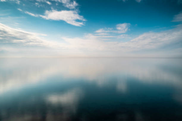 Reflection of clouds on Salt Lake.