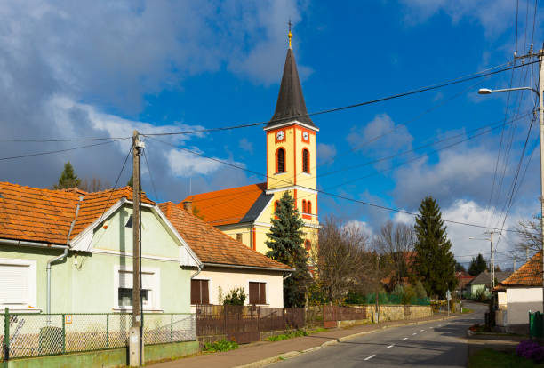 istock Typical hungarian village in day light 1208548800