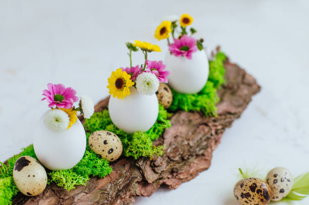 istock Close up of natural decoration for Easter table 1208548866