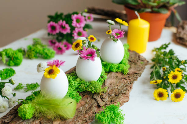 istock Close up of natural decoration for Easter table 1208548867