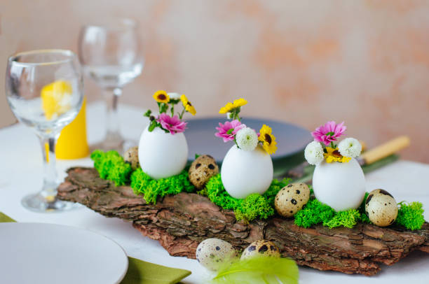 istock Close up of natural decoration for Easter table 1208548900