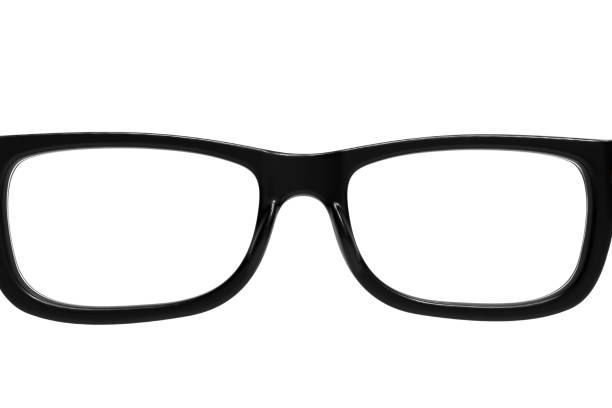 istock Black eyeglasses design element, glasses isolated on white background and clipping path, 3d rendering stock photo 1208552461