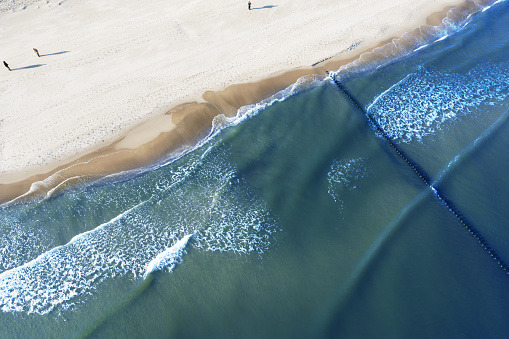 Aerial view on coast of Baltic Sea
