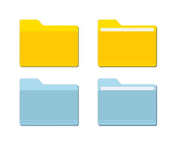 Vector illustration of Folder for documents Icon.