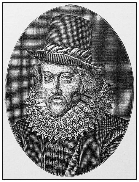 Antique illustration of important people of the past: Francis Bacon Antique illustration of important people of the past: Francis Bacon francis bacon stock illustrations
