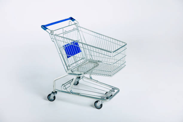 istock Empty shopping cart isolated on white background. 1208568026