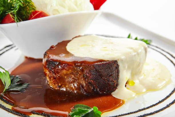 istock Pork neck confit with pickled vegetables 1208568658