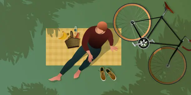 Vector illustration of Perfect Bike Picnic