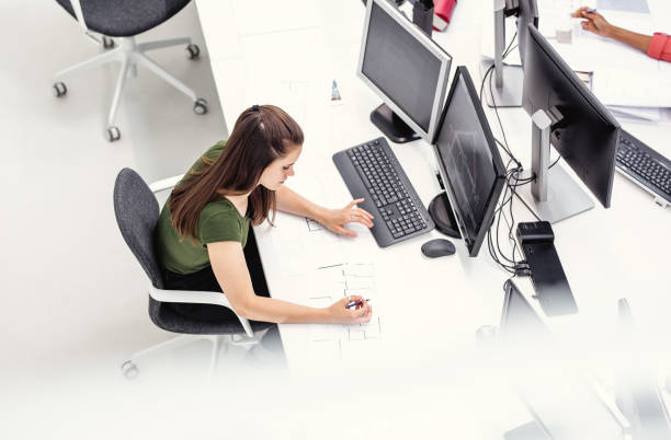 istock Businesswoman working in the office 1208573622