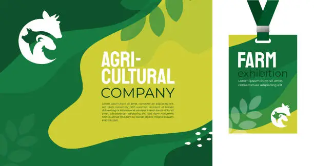 Vector illustration of Identity for agricultural company and conference