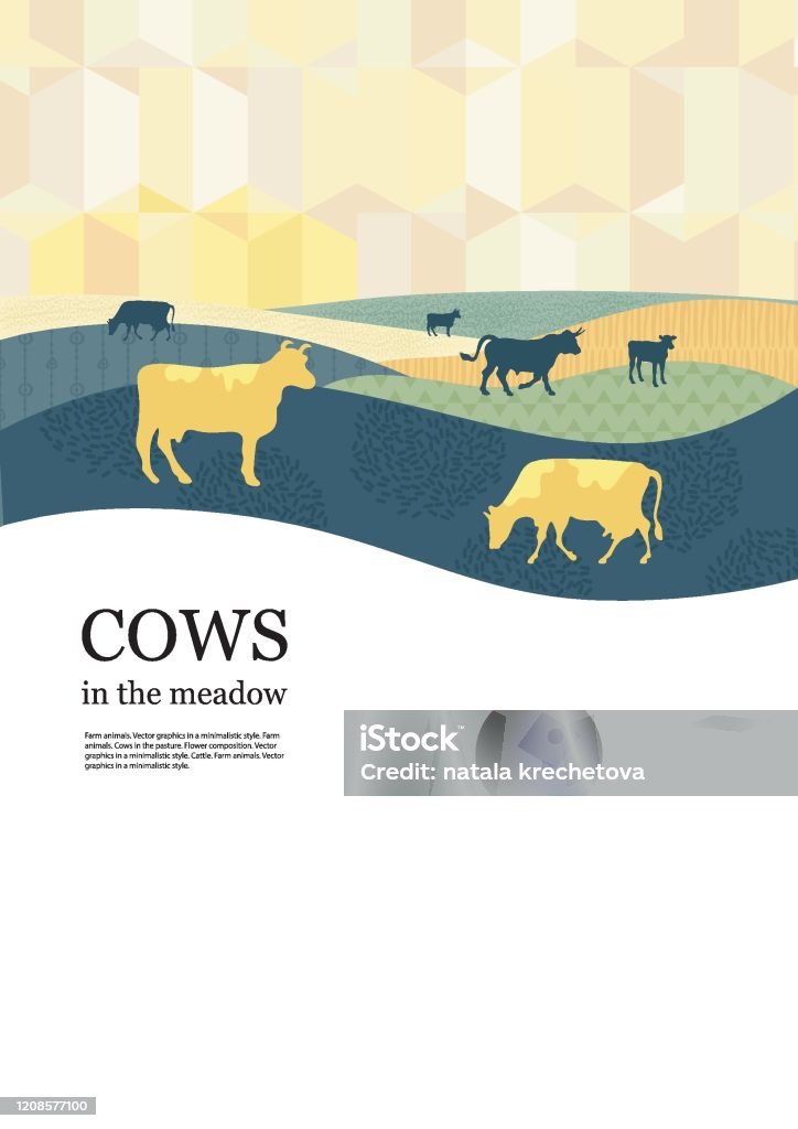 Sample Brochure Agricultural Background Cows Made Up Of Circles Stock  Illustration - Download Image Now - iStock