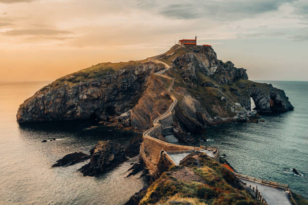 istock Church peninsula at sunset 1208578648
