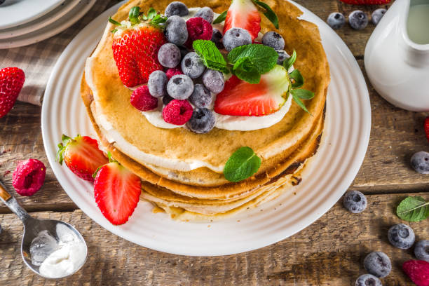 istock Sweet crepes with berries 1208578761