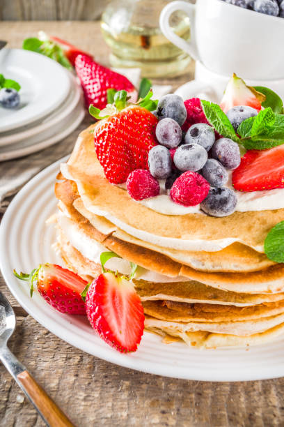 Sweet crepes with berries