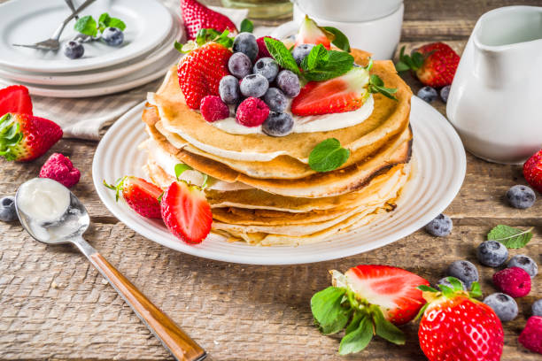 istock Sweet crepes with berries 1208578788