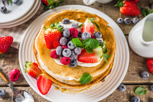 istock Sweet crepes with berries 1208578805