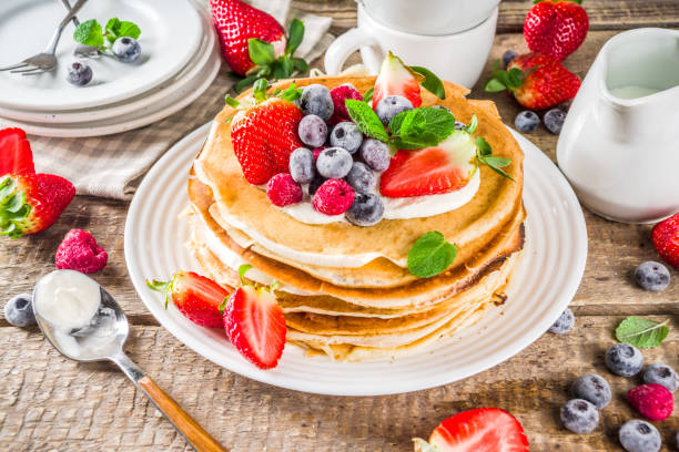 istock Sweet crepes with berries 1208579067