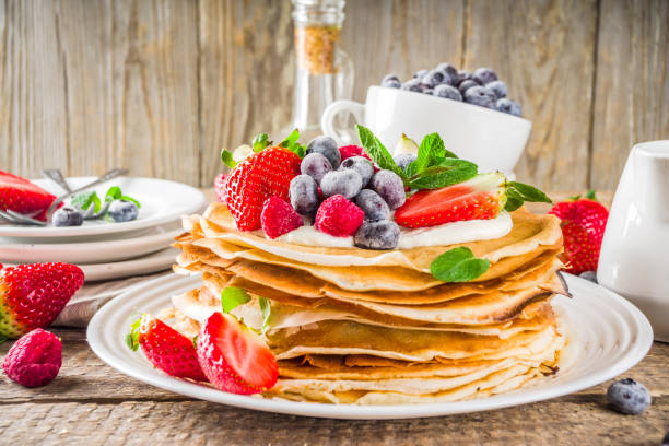 istock Sweet crepes with berries 1208579627