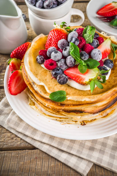 istock Sweet crepes with berries 1208579830