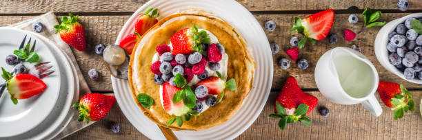 istock Sweet crepes with berries 1208579876