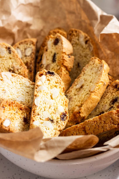 istock Traditional italian cookies biscotti (cantucci or cantuccini) with hazelnuts. 1208584306