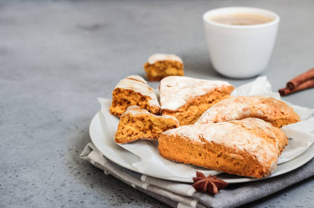 istock Pumpkin scones with cinnamon and anise. 1208584374