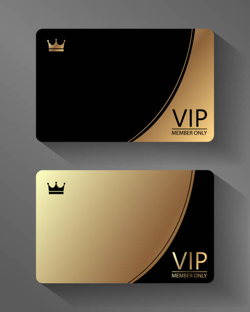 ilustrações de stock, clip art, desenhos animados e ícones de vector vip member card gold and black ,premium quality ,  premium invitation card poster . - crown black banner white