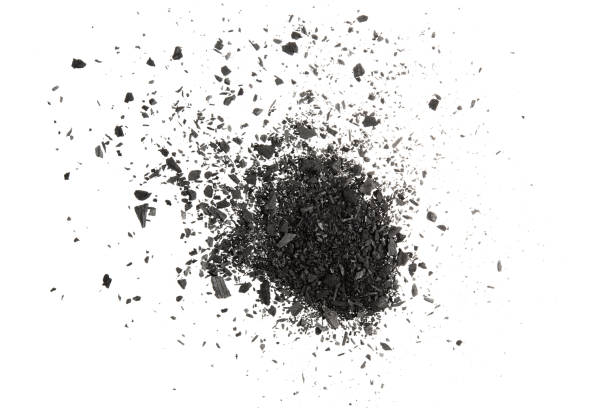 istock Charcoal or coal carbon texture hi resolution isolated on white background 1208598535