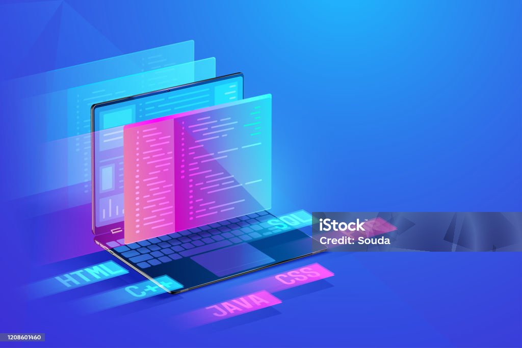 Software Development Application Design Coding And Programming On ...