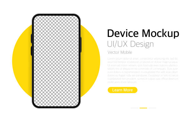 pusty ekran smartfona. wizualizacja urządzenia. interfejs użytkownika i interfejs użytkownika. wektor - android telephone mobile phone application software stock illustrations