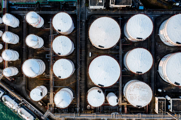istock Oil tank in Hong Kong 1208603284