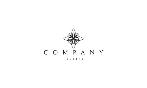Vector logo on which an abstract image of the cross. Vector logo on which an abstract image of the cross. funeral home logo stock illustrations