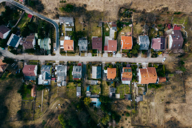 istock Flying over city area 1208612442
