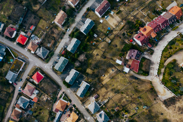 istock Flying over city area 1208612451