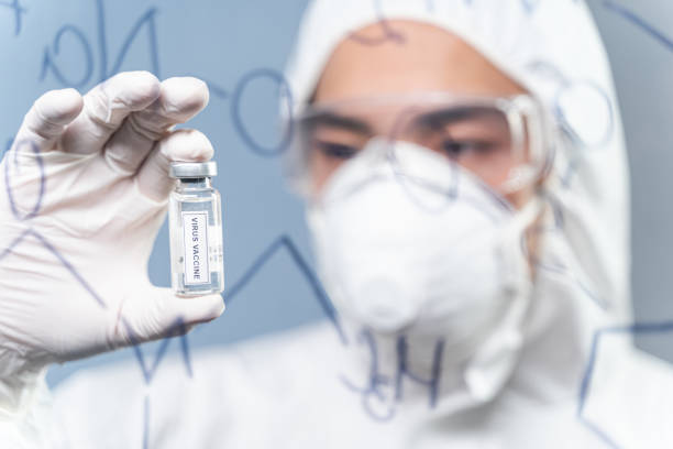 istock Close up of serious scientist that working in lab 1208614082