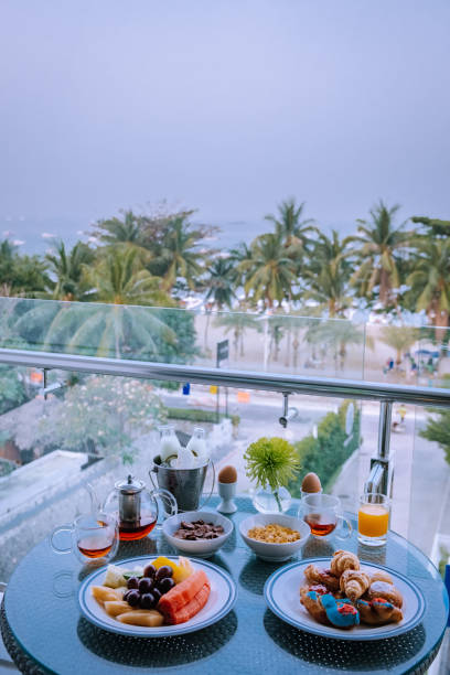 istock Breakfast on Balcony with a look over Pattaya Thailand 1208614535