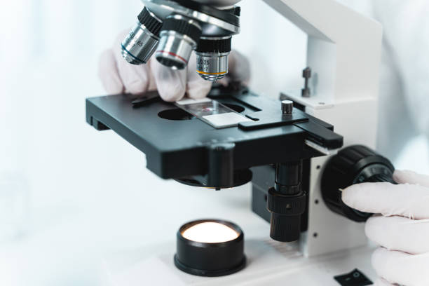 istock Focused photo on professional equipment in the lab 1208614653