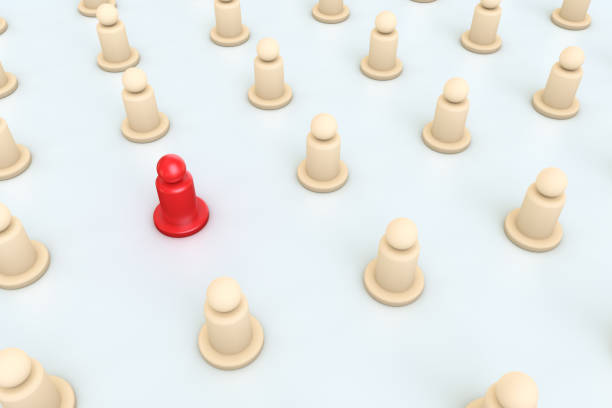 istock 3D Rendering Standing Out Leadership Concept of Piece 1208620147