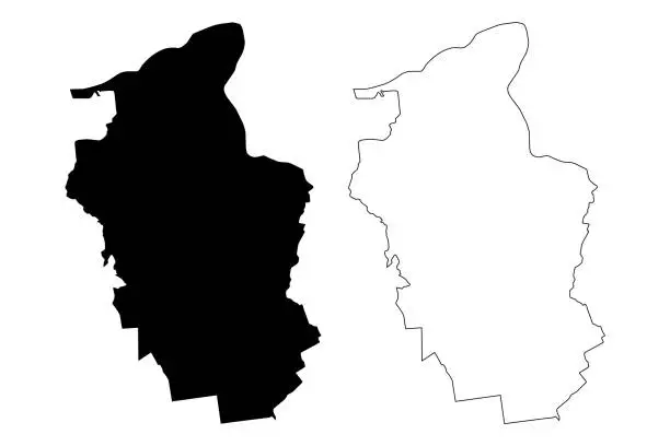 Vector illustration of Sala Municipality map