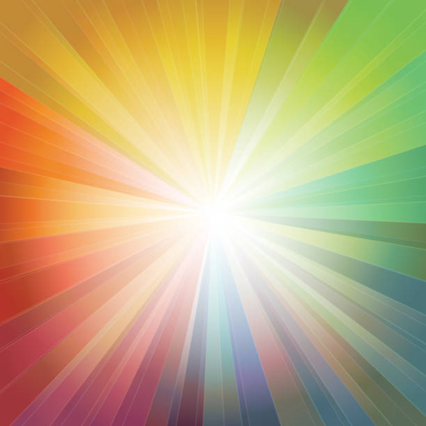 istock Multicolored light spreading in a beautiful retro style. For backgrounds, banners, cards or messages - vector 1208621999