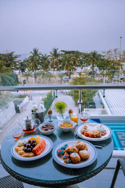 istock Breakfast on Balcony with a look over Pattaya Thailand 1208626463