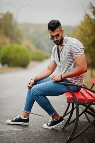 istock Fashionable tall arab beard man 1208628157