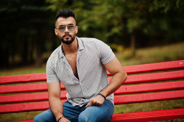 istock Fashionable tall arab beard man 1208628225