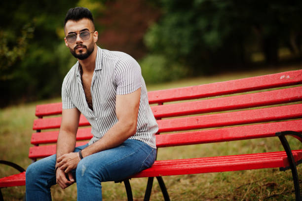 istock Fashionable tall arab beard man 1208628267