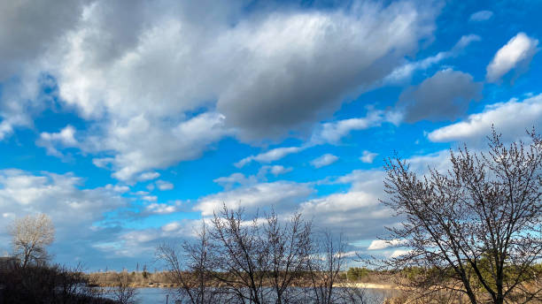 nature in all its beauty. beautiful blue sky with clouds.